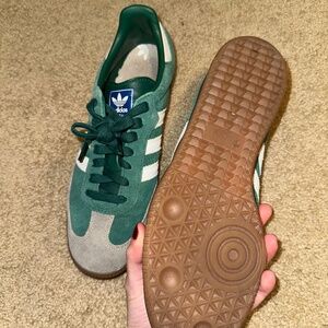 Adidas samba green suede